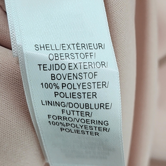 Adrianna Papell Women's Blush Ribbon Shoulder Cowl Neck Formal Maxi Dress Sz 10 - Picture 11 of 12